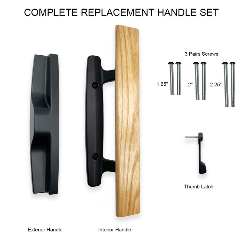 ALLYWASAI Patio Sliding Door Handle Set, Perfect Replacement Mortise Style