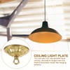 IMIKEYA Ceiling Canopy Vintage, Brass Chandelier Canopy Ceiling with Hooks,