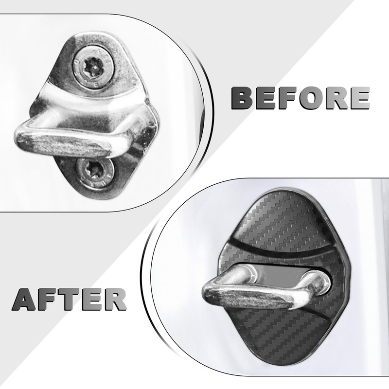 TOMALL 4 Pcs Car Door Lock Latches Covers Compatible with