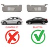 Sun Visor Fits for 2011-2015 Hyundai Elantra Gray Without Light