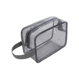 YFFSFDC Hot Spring Bag, Pool Bag, Mesh Bag, Bath Bag, Handbag, Bath Bag, Lightweight, Breathable, Quick Drying, Large Capacity, small gray