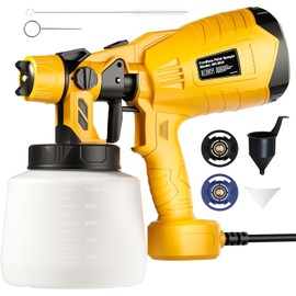 Paint Sprayer, Handheld Electric Paint Gun, High Power HVLP Spray Gun with 3 Patterns, Easy to Clean, for House Painting Furniture Cabinets Fence Wall