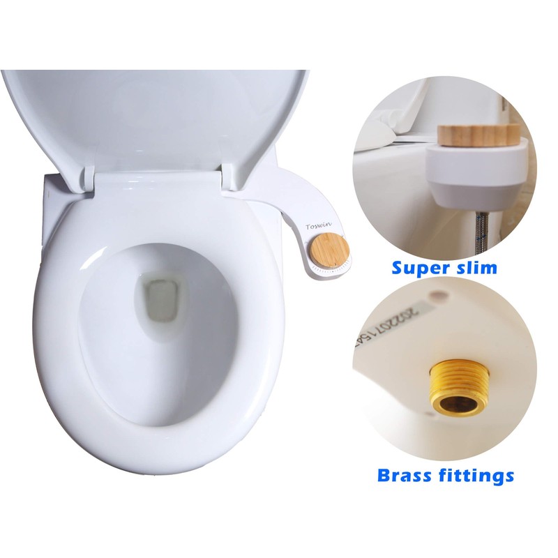 Toswin Left Handed Bidet Ultra Slim Left Hand Bidet Attachment