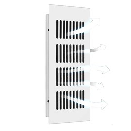 Ventilation Grille, zosenda Metal Ventilation Cover Heat Vent Grill Door Vent for Wardrobe Shoe Cabinet Sink Kitchen Worktop Bathroom (100 x 300 mm)