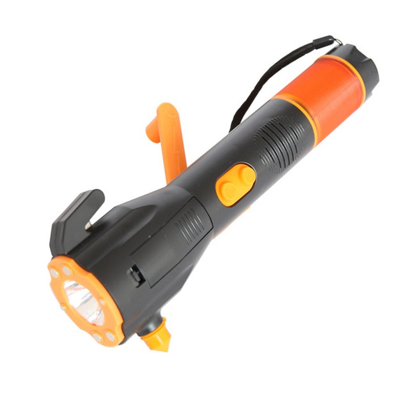 Hand Crank Flashlight Rechargeable LED Flashlights with SOS Alarm Emergency