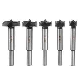 5-Piece Forstner Drill Bit Set with Storage Box 15-35 mm, Professional Wood Drill, Pot Drill, Art Drill for Wood, Accessories Drill for Woodworking
