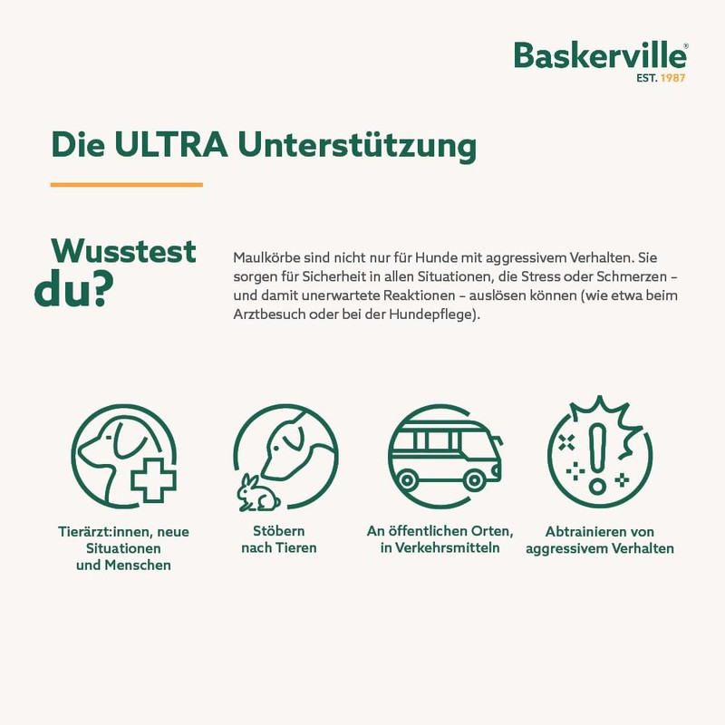 Baskerville Ultra Muzzle, black, size 3