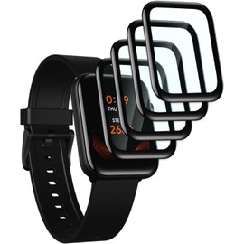 Quanen Electronic Screen Protector Compatible with Ticwatch GTH, Pack of 4, 3D Curved Edges, Anti-Scratch, Bubble-Free, Anti-Fingerprint, Shatterproof Screen Protector