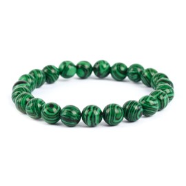 PZTIIY Crystal Bracelet - Natural Energy Crystal Bracelet for Men and Women (ZLY-Malachite)