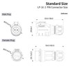 CNLINKO LP-16 2-Pin Screw Lock Waterproof Connector, IP68 Aviation Circular