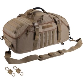 Hannibal Tactical 65L Large Duffle Bag, 3-in-1 Tactical Backpack MOLLE Pack for Sports, Gym, Outdoor, Coyote