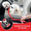 BWOGUE 2 Piece Dog Seat Belt for Car with Elastic