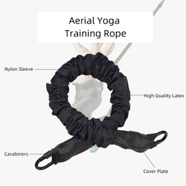 PRIOR FITNESS Single Bungee Fitness Resistance Rope, Aerial Dance Single Resistance Band Anti-Gravity Fitness Training Band - without Accessories - Professional Equipment for Home Fitness Exercise (M)