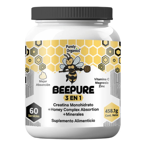 BeePure Creatina + Miel Suplemento En Polvo Premium Absorcion Inmediata
