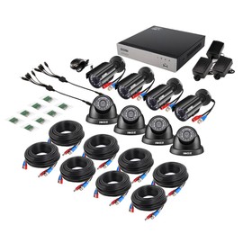 ZOSI 8CH Security Camera System Full 1080P HD-TVI Video DVR Recorder with (8) 2.0MP 1920TVL Bullet/Dome Weatherproof CCTV Cameras NO Hard Drive,Motion Alert, Smartphone, PC Easy Remote Access