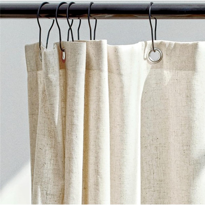 Felisa Farmhouse Long Shower Curtain with A Ruffle Hem 72x78