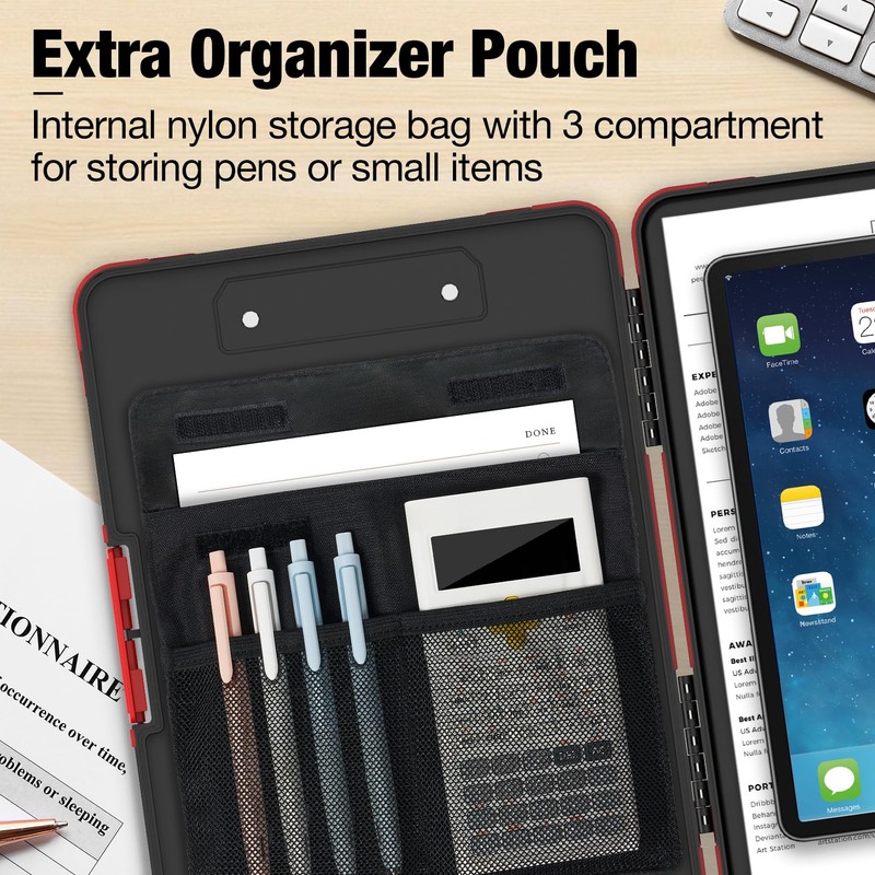 Sooez Toughest Clipboard with Storage, Internal Pen Pouch Included, Letter/