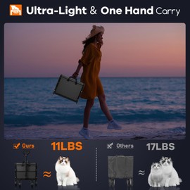 Originsure Collapsible Wagon Cart Foldable - Lightweight Portable Heavy Duty Folding Beach Wagons with Wheels - Outdoor Utility Carts for Grocery, Camping, Shopping, Sports with Large Capacity - Grey