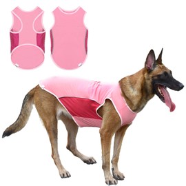 UNIPUP UPF 50+ Sun Protection Dog Shirt for Medium Dogs - 2 Pack Breathable Sleeveless Vest with Reflective Strips, Sports Fan Pet T-Shirt, Lightweight UV Protective Apparel P23ST00503XL