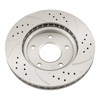 KAX 10.87in Front Disc Drilled Slotted Brake Rotors Pair Replacement