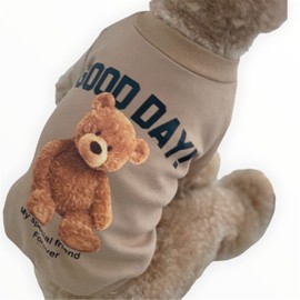 RIOSTUDIO Dog Clothes, Pet Clothes, Autumn & Winter, Little Bear, Character Sweatshirt, Cold Protection, Warm, Owner/Pet Marching Outfits, Costume, Dog Costume, Cat Clothes, Pet Supplies, Shedding Protection, For Walks, Outings, Instagram Photos, 2, Moch