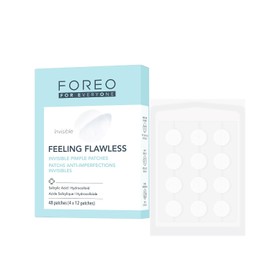 FOREO FEELING FLAWLESS Parches granos Invisibles Anti-Imperfecciones – 48 Parches Hidrocoloides con Acido SalicIlico, Tratamiento Vegano y Cruelty-Free para Todo Tipo de Piel
