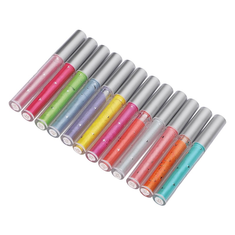12Pcs Liquid Eyeshadow Set Long Lasting Quick Drying Waterproof Glitter