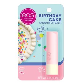 eos Natural Shea Lip Balm- Birthday Cake, All-Day Moisture, Shea Butter, Dry Lip Care, 0.14 oz