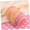 TEHAUX 1roll Rainbow Woolen Yarn Thick Knitting Yarn for DIY