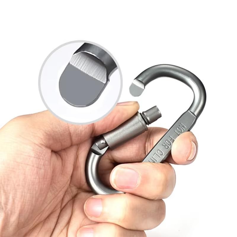Zmart Carabiner 6 Pcs Travel Camping Aluminum Alloy Survival Gear