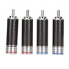4Pcs RCA Sound Plug Carbon Fiber Chrome 8mm Wire Diameter