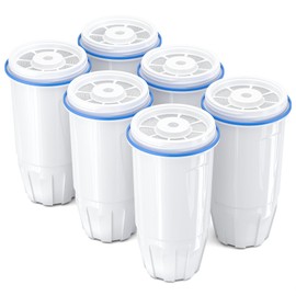 Upgraded Water Filter Replacement Fit for Zero Pitcher and Dispenser ZR-001 ZR-004 ZP-006 ZR-017, Five-Stage Filter System, Effectively Reducing Lead, Chromium, and Contaminants, 6 Packs, By BOGDA