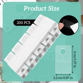 TIESOME 200 Pcs Clear Binder Sheet Converter Stickers, Clear Hole Reinforcement Stickers Self-Adhesive Hole Labels Change No Punched Page to Loose-Leaf Binder Refill Insert for DIY