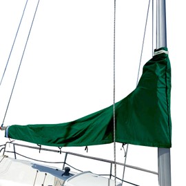 SavvyCraft Waterproof Mainsail Boom Cover, Heavy Duty 600D Sailboat Mainsail Cover UV Protection Weather-Resistant, Boom Length 10'-11' Green