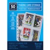 Samsill 50 Pack 4 Pocket Trading Card Sleeves, Holds 400