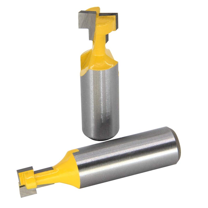 RKURCK 1/2" Shank T-Slot Cutter Router Bit Steel Handle 3/8"