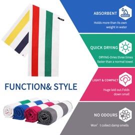 BAGAIL Microfibre Travel Towel, Perfect Camping Towel, Swimming Towel and Beach Towel, Quick Dry - Super Absorbent - Ultra Compact, Great for Sports, Gym, Yoga and Backpacking