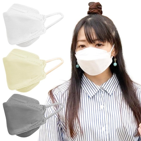 [3AIR] マスク 不織布 日本製 立体マスク 30枚 普通サイズ 男女兼用 軽量設計 3層フィルター
