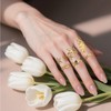 Mikovivi 6pcs Gold Seashell Starfish Ring Set for Women, Stainless