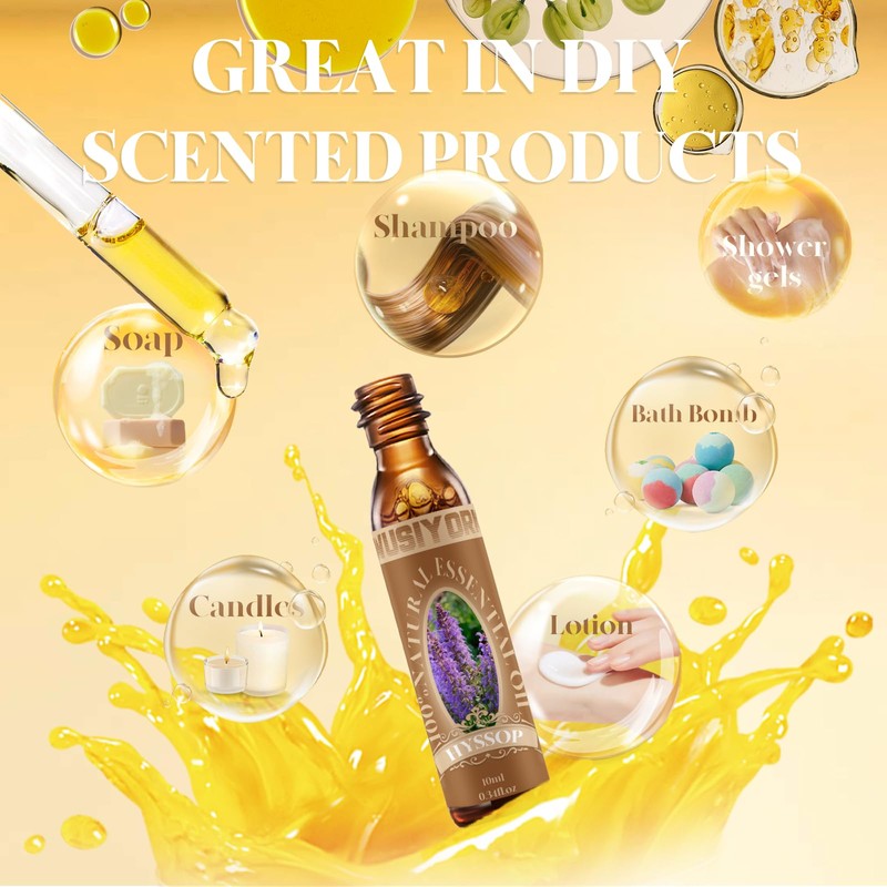 wusiyork Hyssop Essential Oil 10ML - 100% Pure and Natural