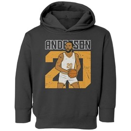 SAILEAD Ayton 5 Basketball Tribute Graphic - Lons Angeles Fan Toddler Hooded Sweatshirt (Black, 2T)