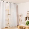 PETEPELA Cat Tower 5-Tier Floor to Ceiling Cat Tree Height(95-107
