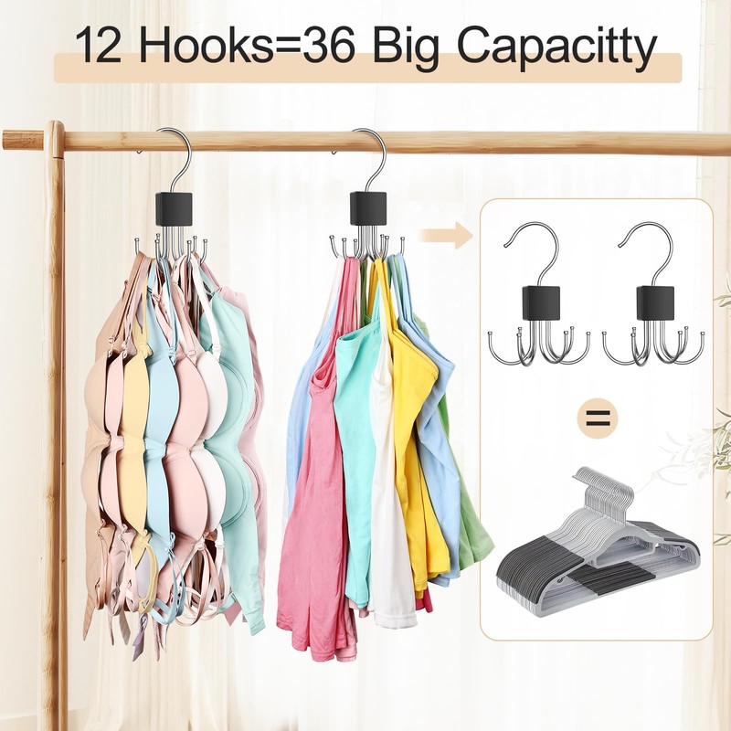 2 Pack Tank Top Hanger, Bra Hangers for Closet Organizer