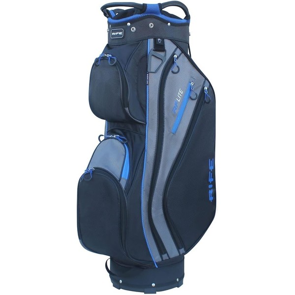 Rife RF-LITE Black and Blue 14 Way Cart Bag 9.5''