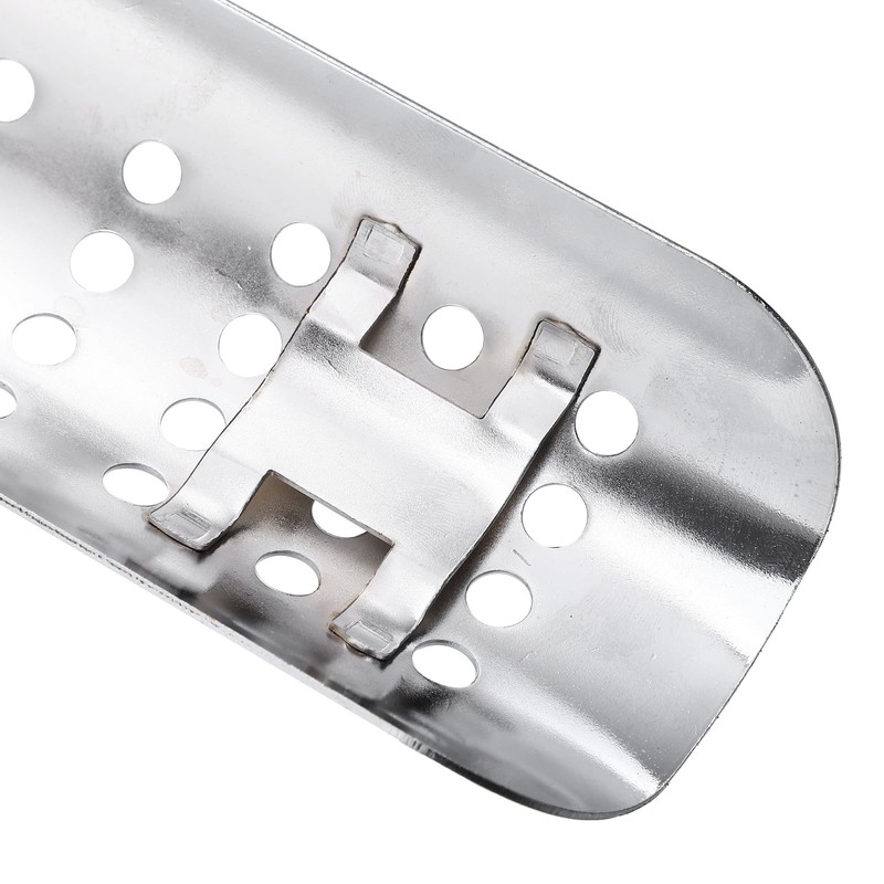 Motoforti Universal Motorcycle Exhaust Heat Shield Chrome Plated Iron Exhaust