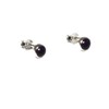 Round Purple AMETHYST Sterling Silver Gemstone Stud Earrings 925-5 mm