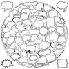 AYZTKUX 140Pcs Thought Bubble Stickers, Adhesive Speech Bubble Dialog Box