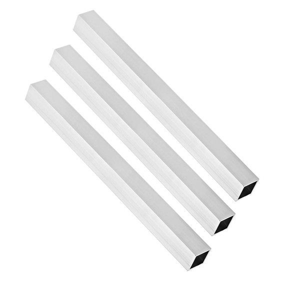 TA-VIGOR 3Pcs 6063 Aluminum Square Tube, 25mm x 25mm x