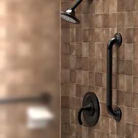 AquaChase 1-1/4" Knurled Grab Bar, ADA Compliant Bath Safety Shower Handrail, Bathroom Mobility Aid Handle for Seniors and Disabled, Heavy Duty 500lbs Support