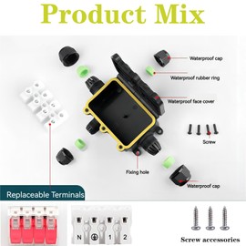 KLJ Outdoor Junction Box,ip68 Waterproof Junction Box,4-Way B Outdoor Junction Box Waterproof,Underground Electrical Junction Box,Waterproof Junction Box Outdoor 5-12mm Electrical Junction Box